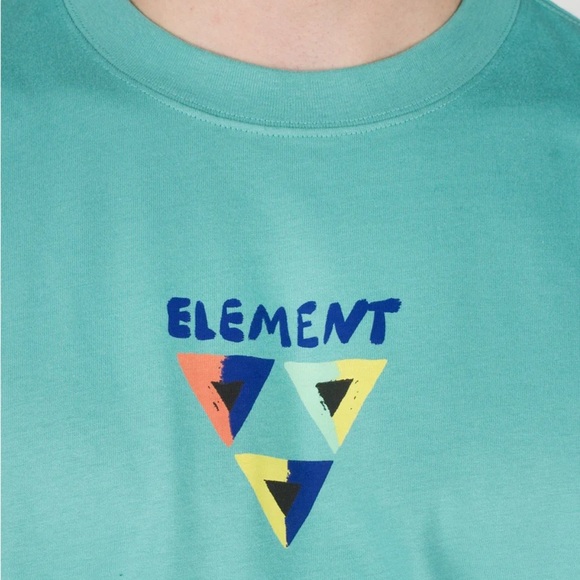 Element Men's Organic Cotton Relaxed Fit Teal Graphic T-Shirt Size Medium - Picture 3 of 6